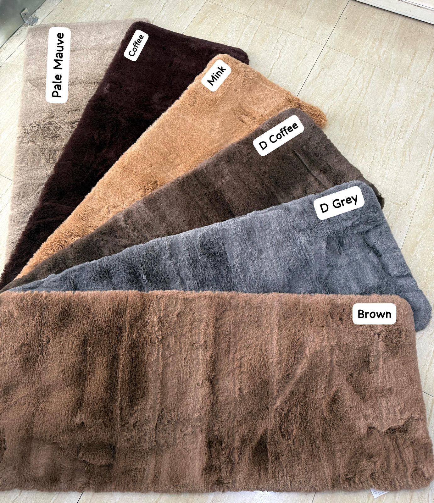 Rabbit Fur Runner Rug – 2x5 ft (4 Colours) - WOVEN GALLERY