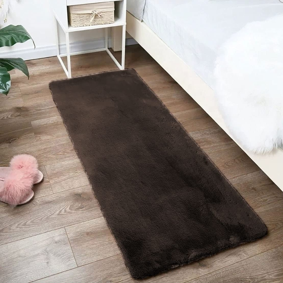 Rabbit Fur Runner Rug – 2x5 ft (4 Colours) - WOVEN GALLERY