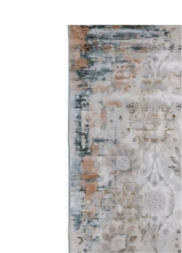CERULEAN/RUST CARPET - WOVEN GALLERY