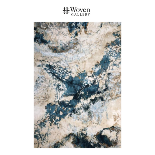 CERULEAN/WALNUT CARPET - WOVEN GALLERY