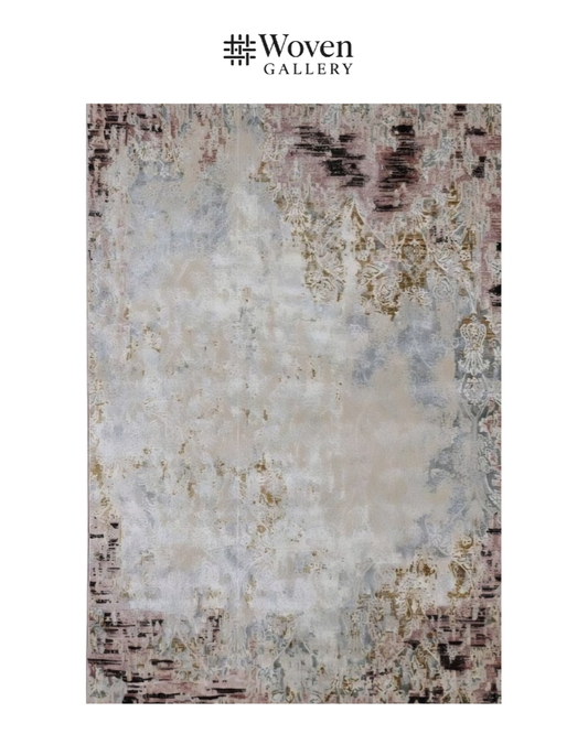 BEIGE/MAROON CARPET - WOVEN GALLERY